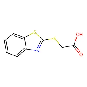 2-(2-Benzothiazolylthio)acetic acid structure