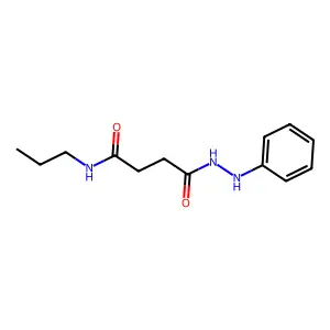 Butanoic acid, 4-oxo-4-(propylamino)-, 2-phenylhydrazide structure