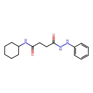 Butanoic acid, 4-(cyclohexylamino)-4-oxo-, 2-phenylhydrazide structure