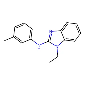 1-ethyl-N-(3-methylphenyl)-1H-1,3-benzodiazol-2-amine structure