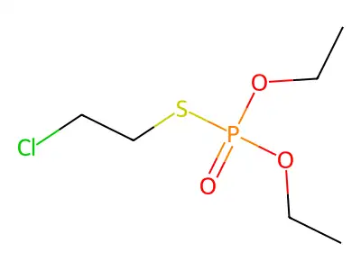 Phosphorothioic acid, S-2-chloroethyl O,O-diethyl ester structure