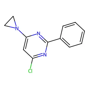 6-(1-Aziridinyl)-4-chloro-2-phenylpyrimidine structure