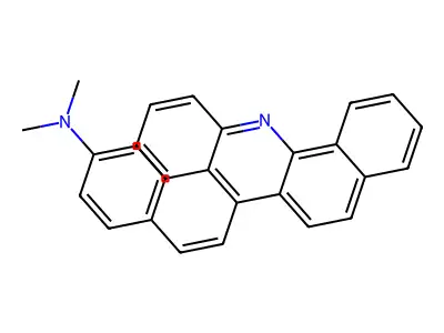 4-(2-benzo[c]acridin-7-ylethenyl)-N,N-dimethylaniline structure