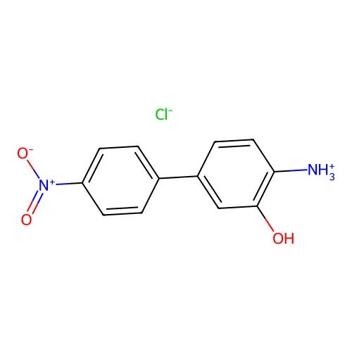 4-Amino-4'-nitro-3-biphenylol hydrochloride structure