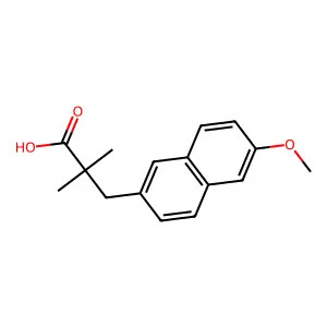 3-(6-Methoxynaphthalen-2-yl)-2,2-dimethylpropanoic acid structure