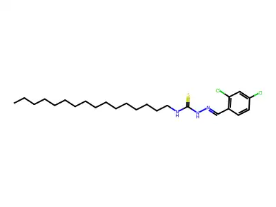 1-[(2,4-dichlorophenyl)methylideneamino]-3-hexadecylthiourea structure