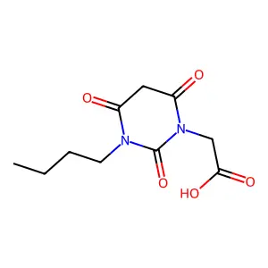 1(2H)-Pyrimidineacetic acid, 3-butyltetrahydro-2,4,6-trioxo- structure