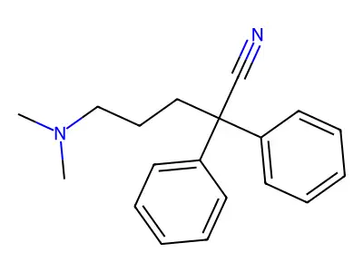 5-(Dimethylamino)-2,2-diphenyl-valeronitrile structure
