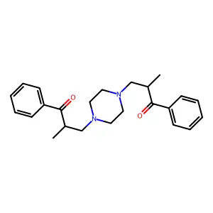 1-Propanone, 3,3'-(1,4-piperazinediyl)bis(2-methyl-1-phenyl- structure