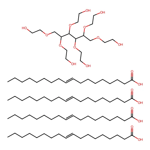 Polyoxyethylene(6) sorbitan tetraoleate structure