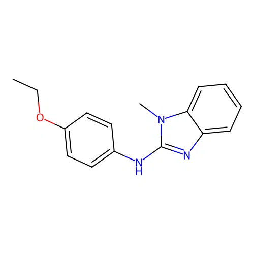 N-(4-ethoxyphenyl)-N-(1-methyl-1H-benzimidazol-2-yl)amine structure