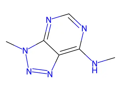 3-Methyl-7-(methylamino)-3H-v-triazolo(4,5-d)pyrimidine structure