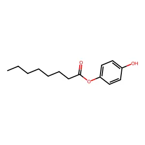Octanoic acid, 4-hydroxyphenyl ester structure