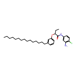 Butanamide, N-(3-amino-4-chlorophenyl)-2-(3-pentadecylphenoxy)- structure
