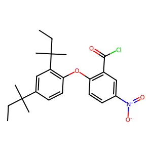 Benzoyl chloride, 2-[2,4-bis(1,1-dimethylpropyl)phenoxy]-5-nitro- structure