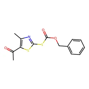 S-(5-Acetyl-4-methyl-2-thiazolyl) O-(phenylmethyl) carbonothioate structure