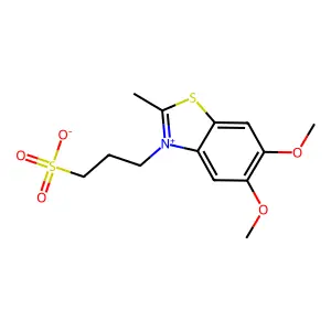 benzothiazolium, 5,6-dimethoxy-2-methyl-3-(3-sulfopropyl)-, inner salt structure