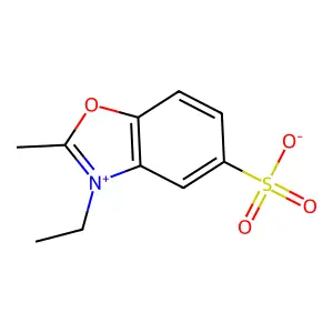 3-Ethyl-2-methyl-5-sulphonatobenzoxazolium structure