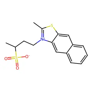 naphtho(2,3-d)thiazolium, 2-methyl-3-(3-sulfobutyl)-, inner salt structure