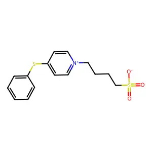 4-(Phenylthio)-1-(4-sulphonatobutyl)pyridinium structure
