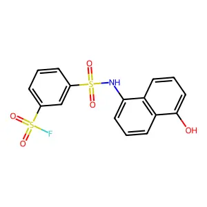 Benzenesulfonyl fluoride, 3-[[(5-hydroxy-1-naphthalenyl)amino]sulfonyl]- structure