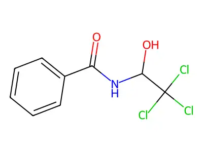 N-(2,2,2-trichloro-1-hydroxyethyl)benzamide structure