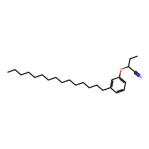 Butanenitrile, 2-(3-pentadecylphenoxy)- structure