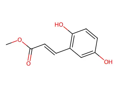 methyl (E)-3-(2,5-dihydroxyphenyl)acrylate structure
