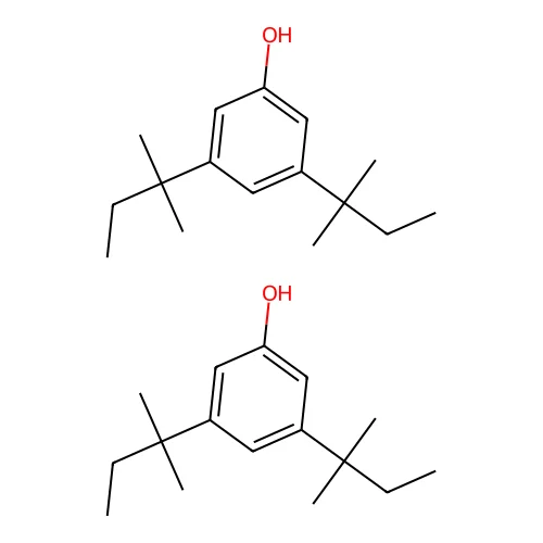 Phenol, bis(1,1-dimethylpropyl)-, dimer structure