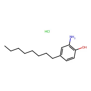 Phenol, 2-amino-4-octyl-, hydrochloride (1:1) structure