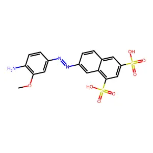 7-[2-(4-Amino-3-methoxyphenyl)diazenyl]-1,3-naphthalenedisulfonic acid structure