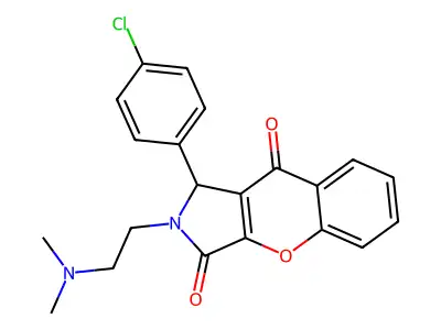 1-(4-chlorophenyl)-2-(2-(dimethylamino)ethyl)-1,2-dihydrochromeno[2,3-c]pyrrole-3,9-dione structure