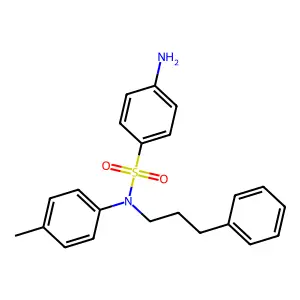 Benzenesulfonamide, 4-amino-N-(4-methylphenyl)-N-(3-phenylpropyl)- structure