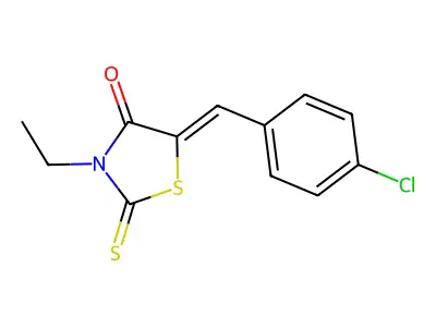 5-[(4-Chlorophenyl)methylidene]-3-ethyl-2-sulfanylidene-1,3-thiazolidin-4-one structure