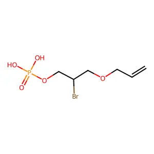 1-Propanol, 2-bromo-3-(2-propen-1-yloxy)-, 1-(dihydrogen phosphate) structure