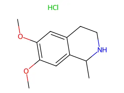 6,7-Dimethoxy-1-methyl-1,2,3,4-tetrahydroisoquinolin-2-ium chloride structure