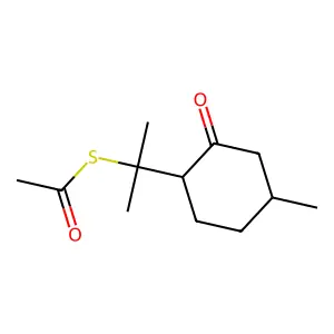 Ethanethioic acid, S-1-methyl-1-(methyloxocyclohexyl)ethyl ester structure