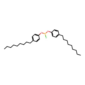 Bis(4-nonylphenyl) phosphorochloridite structure