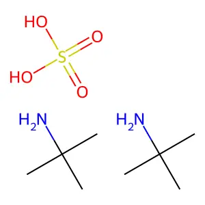 2-Propanamine, 2-methyl-, sulfate (2:1) structure