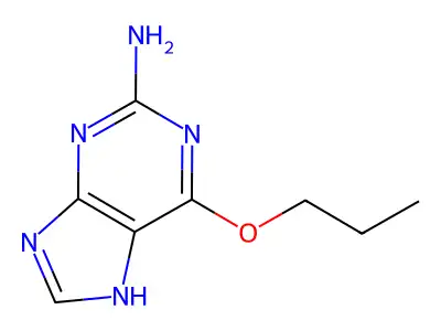 Purine, 2-amino-6-propoxy- structure
