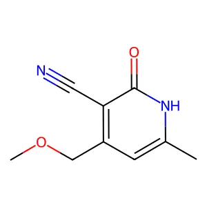 2-Methyl-4-methoxymethyl-5-cyano-6-oxypyridine structure