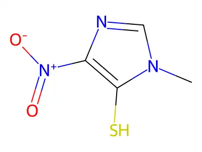5-Mercapto-1-methyl-4-nitroimidazole structure