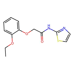2-(2-ethoxyphenoxy)-N-(1,3-thiazol-2-yl)acetamide structure