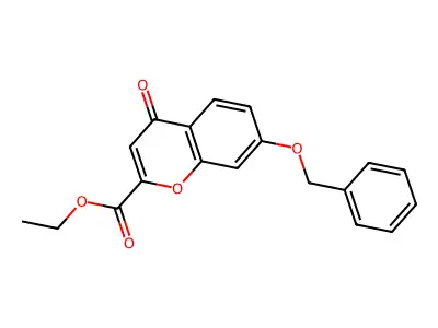 4H-1-Benzopyran-2-carboxylic acid, 4-oxo-7-(phenylmethoxy)-, ethyl ester structure