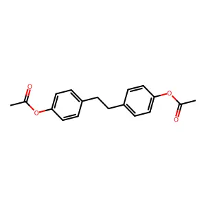 Phenol, 4,4'-(1,2-ethanediyl)bis-, 1,1'-diacetate structure