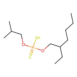 O-(2-Ethylhexyl) o-isobutyl dithiophosphate structure