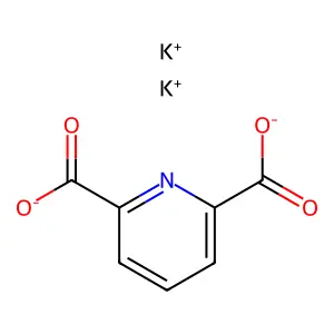 2,6-Pyridinedicarboxylic acid, potassium salt (1:2) structure