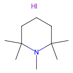 Piperidine, 1,2,2,6,6-pentamethyl-, hydriodide (1:1) structure