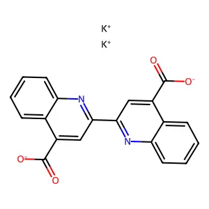 Dipotassium [2,2'-biquinoline]-4,4'-dicarboxylate structure