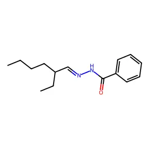 Benzoic acid, 2-(2-ethylhexylidene)hydrazide structure